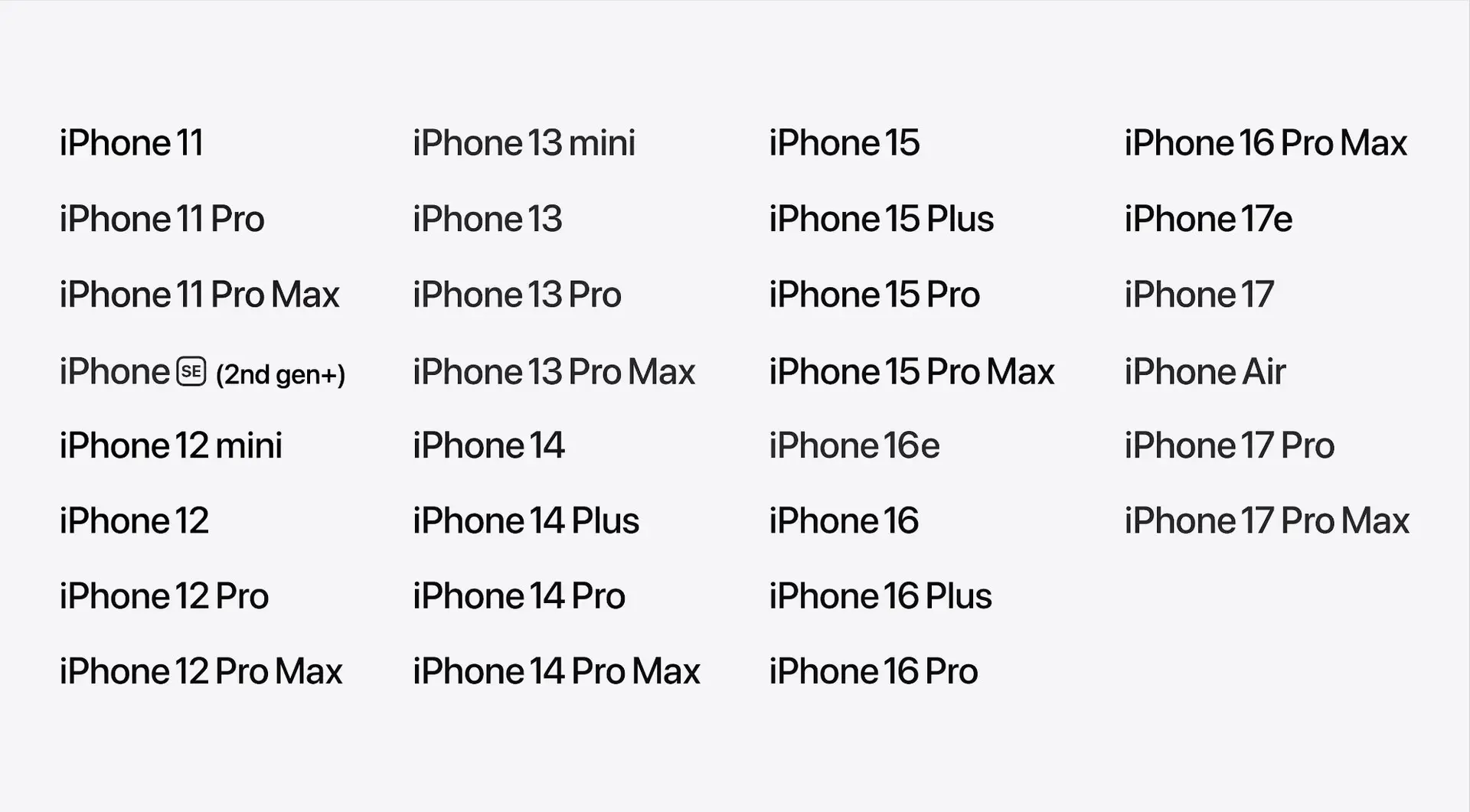 iOS 27 対応デバイス一覧